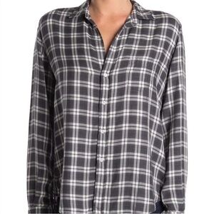 Frank & Eileen Gray & White “Eileen” Style Top